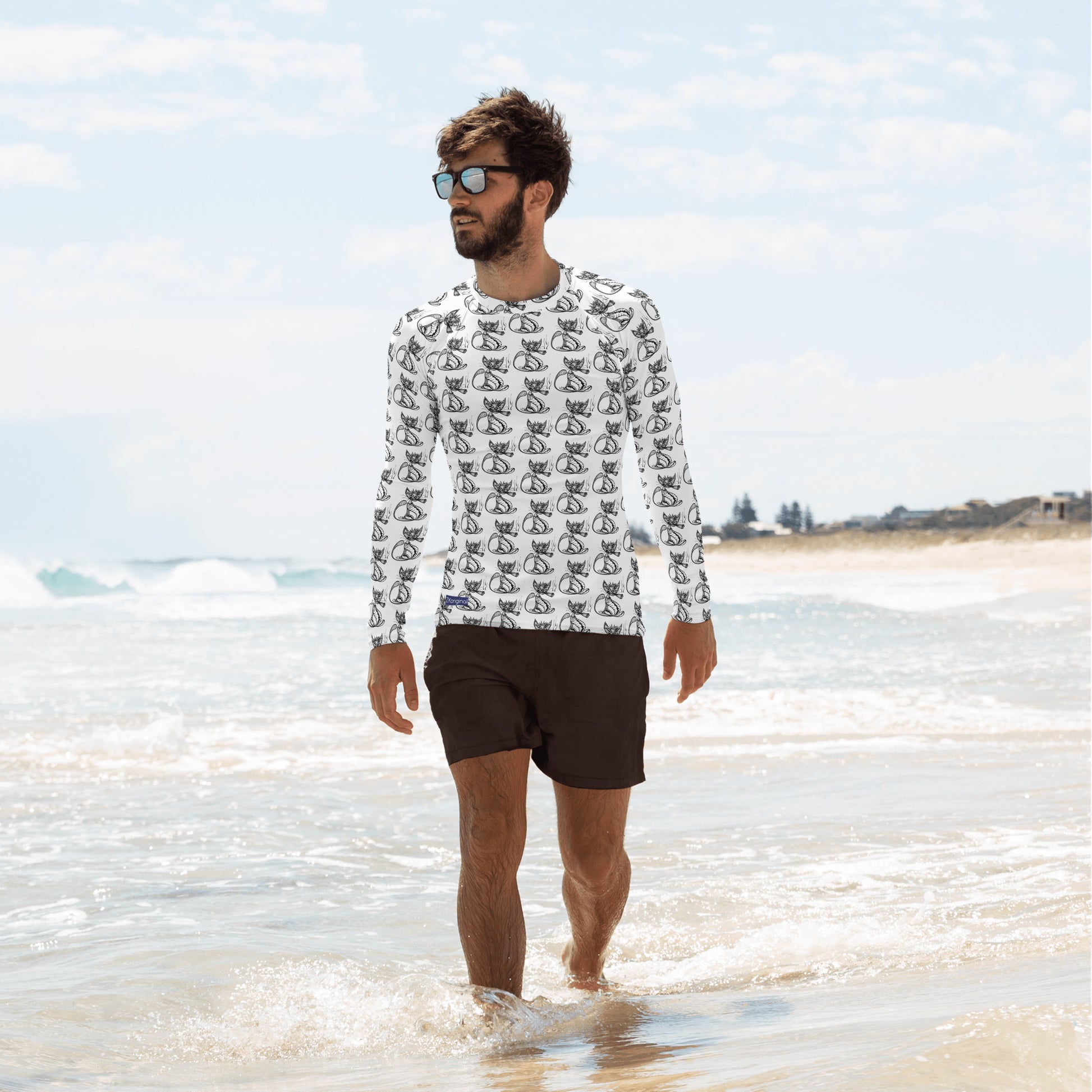 "Smoking Cat" Collection - Men's Rash Guard ZKoriginal
