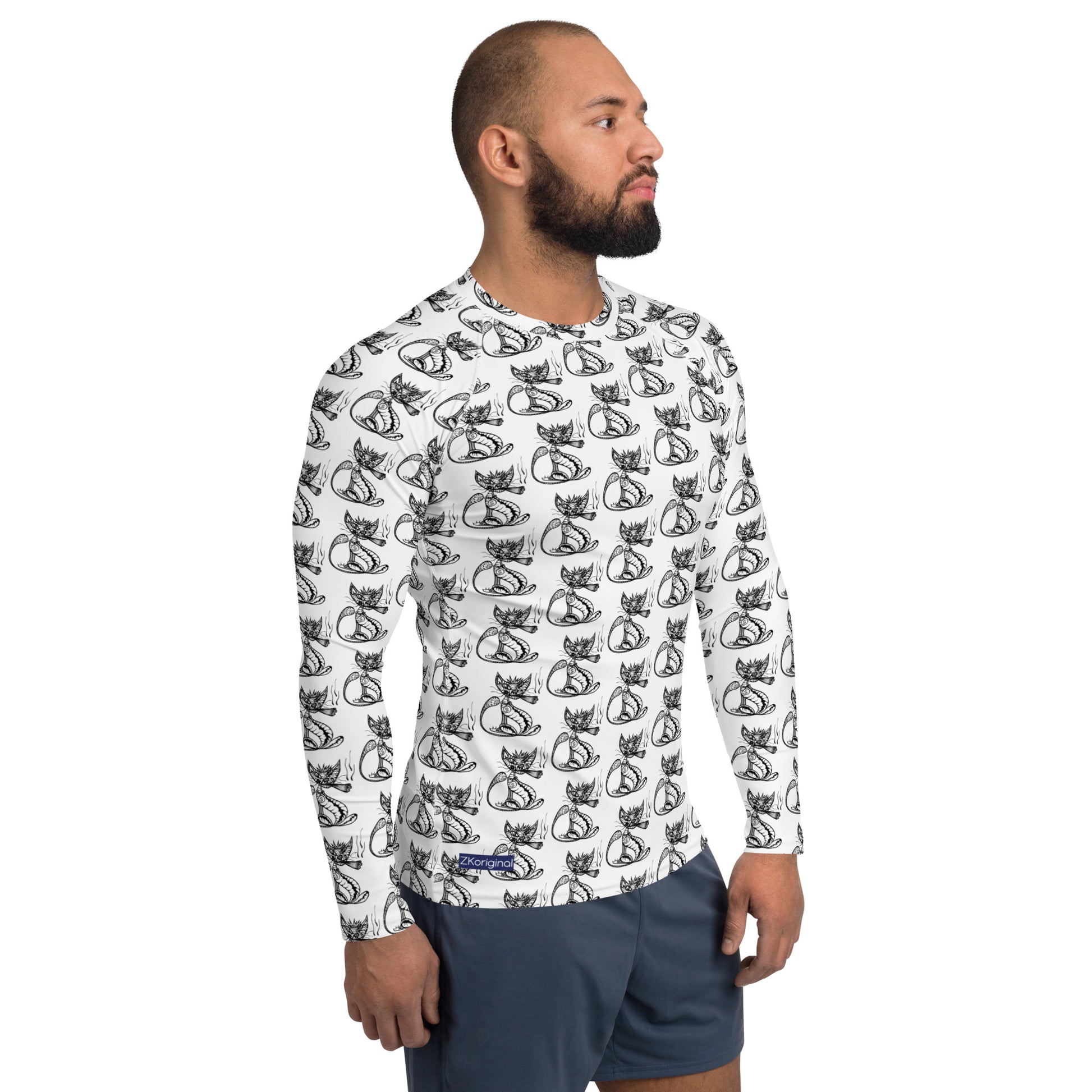 "Smoking Cat" Collection - Men's Rash Guard ZKoriginal