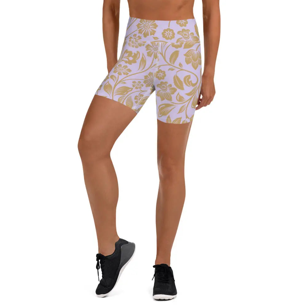 Floral yoga shorts