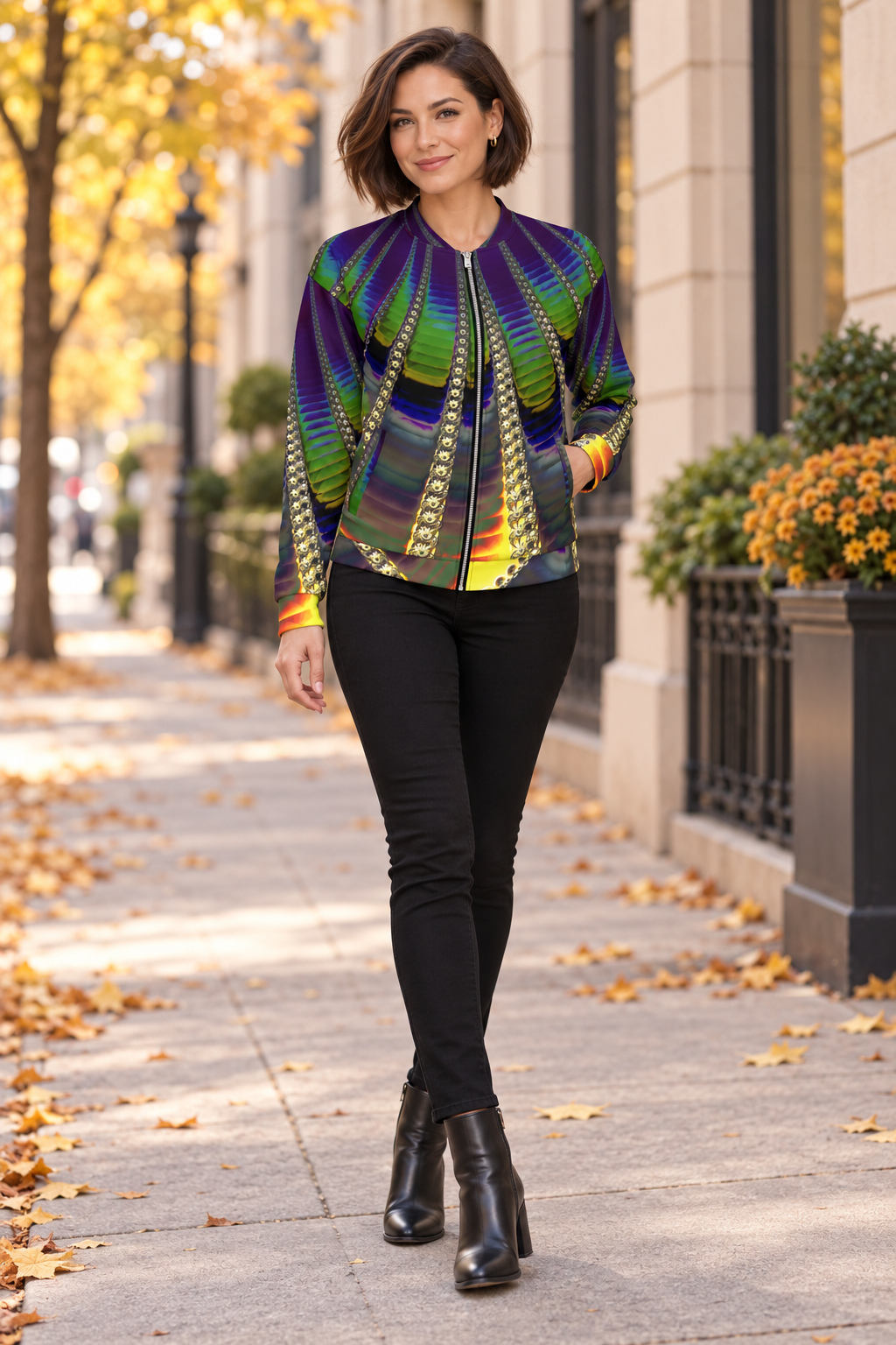 Designer light bomber jackets for cruise ships