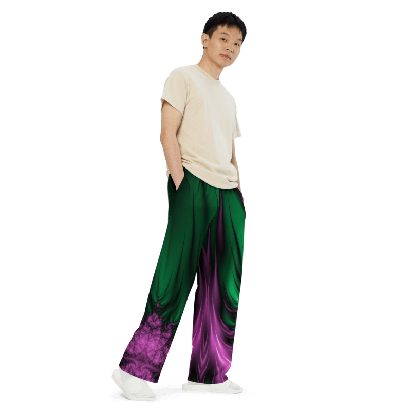 "Aurora Whispers Arctic Chic" Collection - Unisex Designer Wide Leg Pants ZKoriginal