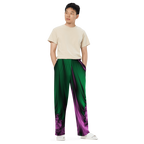 "Aurora Whispers Arctic Chic" Collection - Unisex Designer Wide Leg Pants ZKoriginal