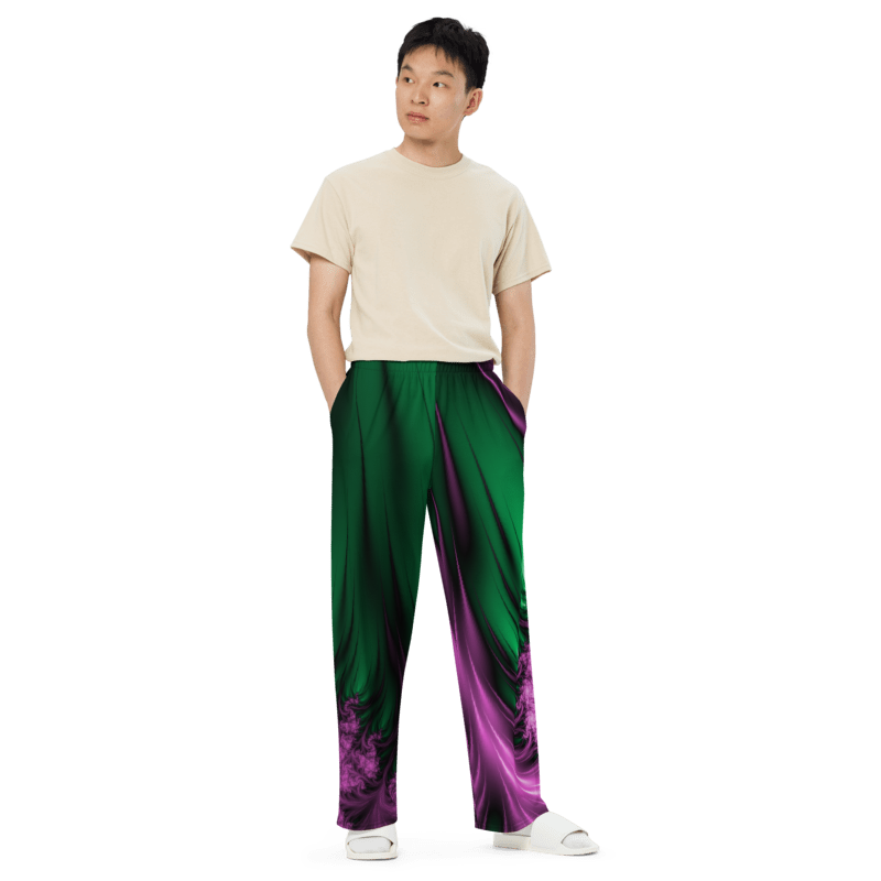 "Aurora Whispers Arctic Chic" Collection - Unisex Designer Wide Leg Pants ZKoriginal
