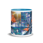 "Allegory of Two Flamingos" Collection - Flamingos Mug with Color Inside ZKoriginal