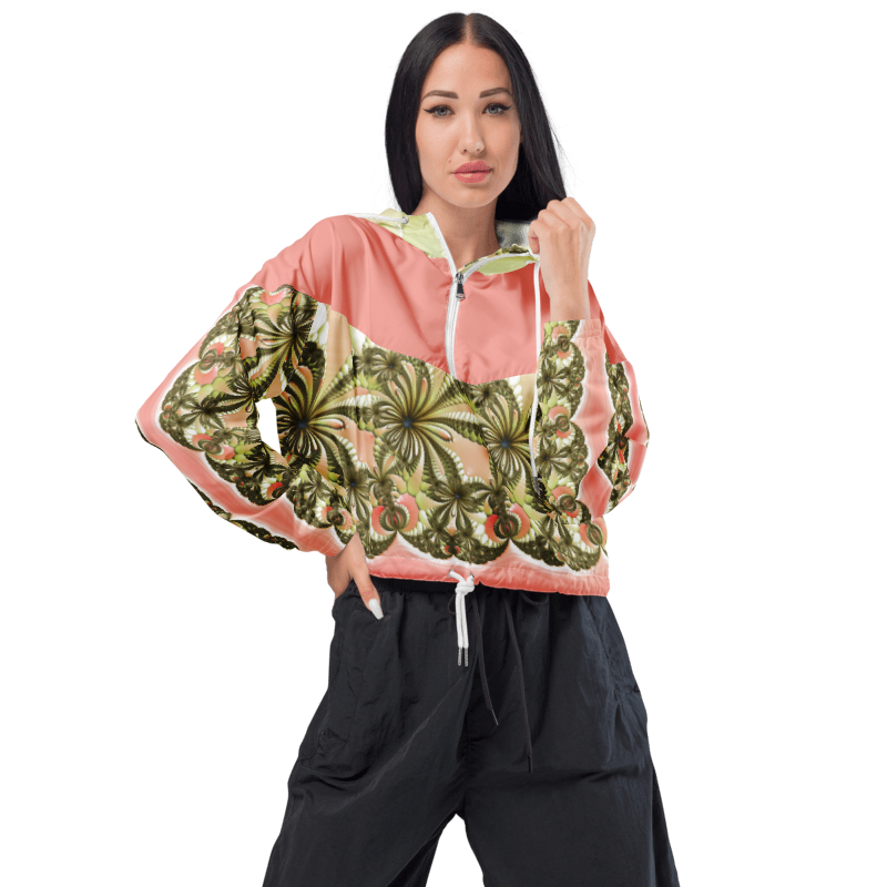 "Wild Lily" Collection - Women’s Cropped Windbreaker