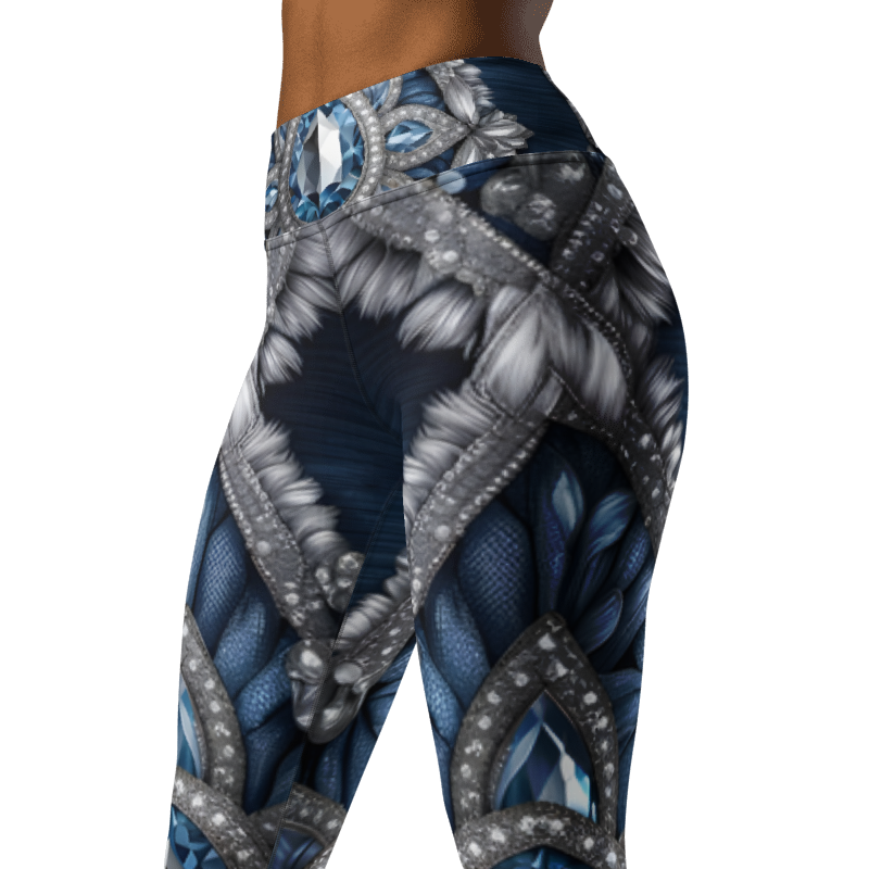 "Denim and Diamonds" Collection - Designer Yoga Leggings