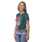 "Spiral Wave Radiant Twist" Collection - Designer Women's T-shirt ZKoriginal