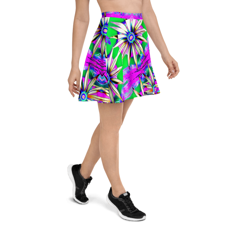 "Electric Bloom" Collection - Designer Skater Skirt