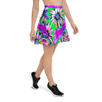 "Electric Bloom" Collection - Designer Skater Skirt