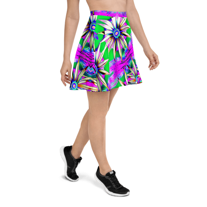 "Electric Bloom" Collection - Designer Skater Skirt