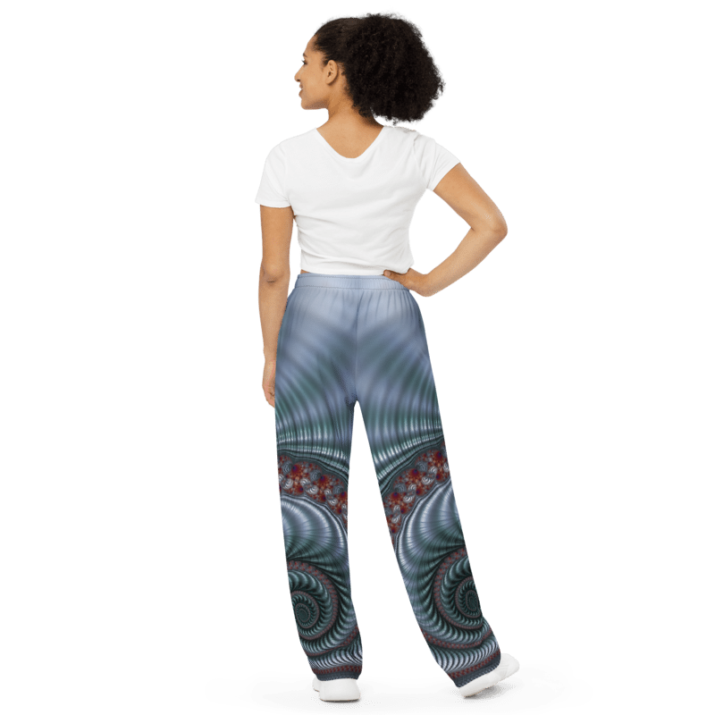 "Fractal Seashell" Collection - Unisex Wide-leg Pants