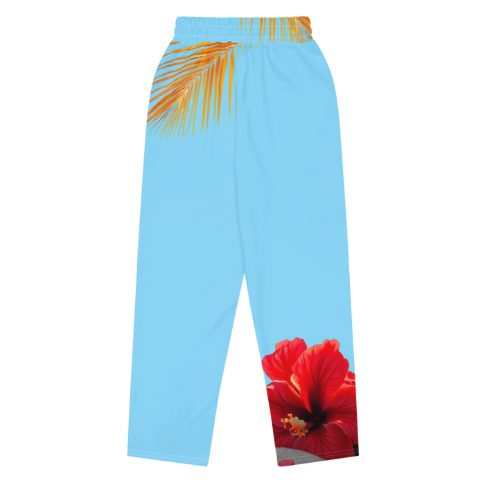 "Majestic Flamingo" Collection - Wide-Leg Joggers