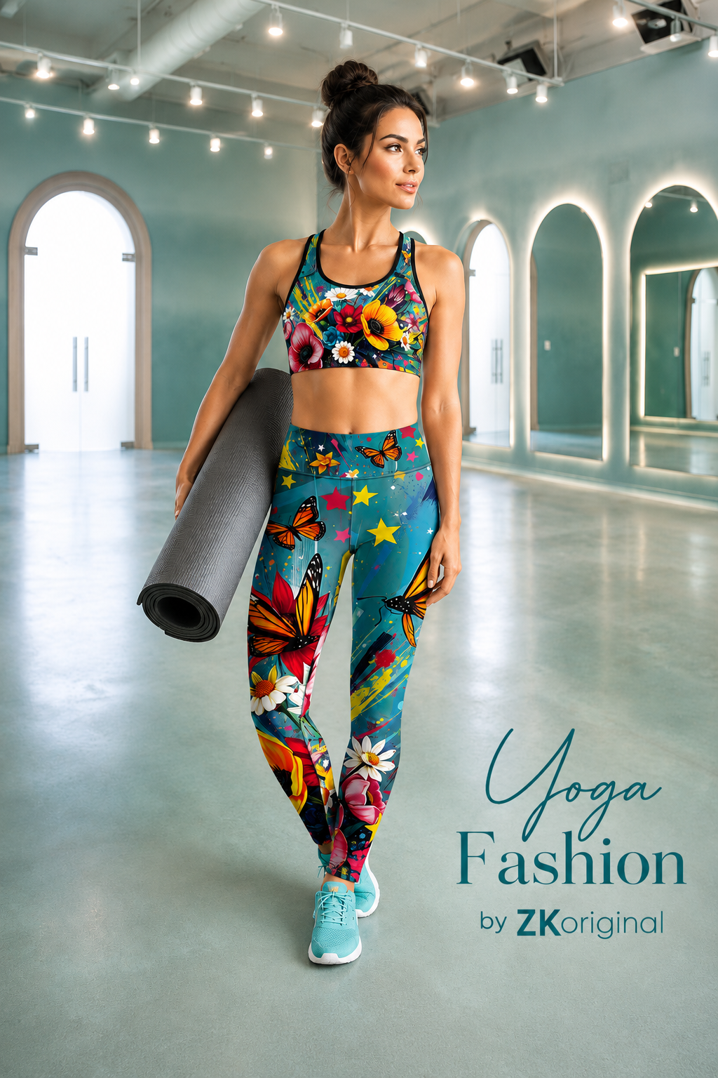 "Graffiti Garden" Collection - Long Yoga Leggings