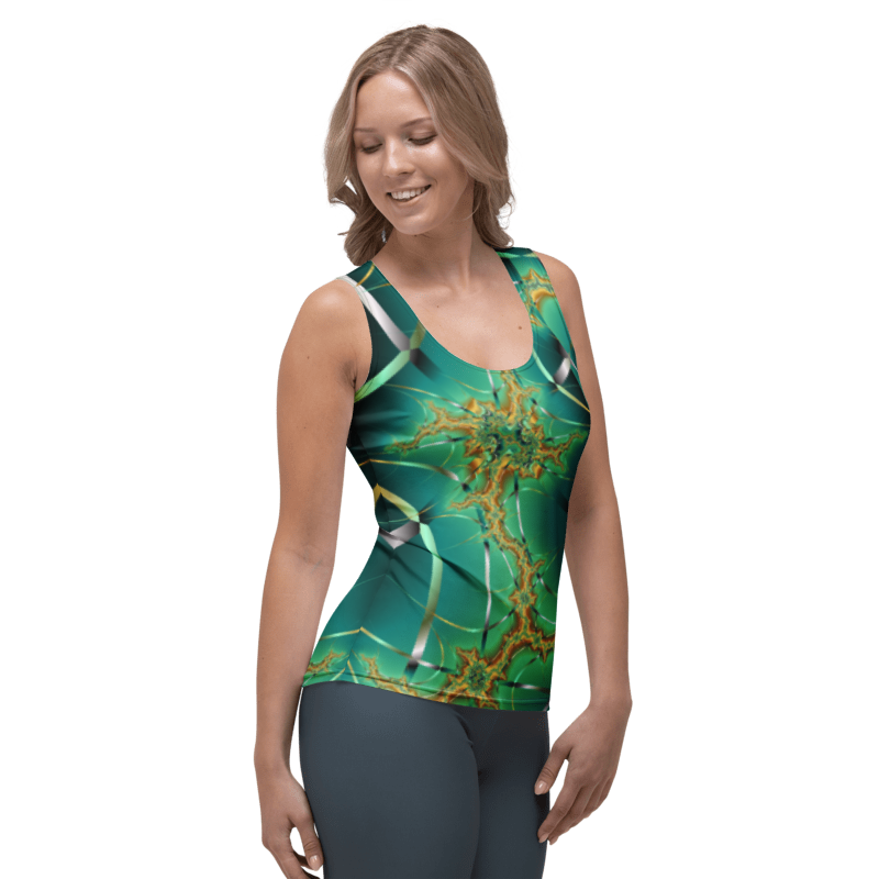 "Cosmic Twist" Collection - Long Tank Top Yoga