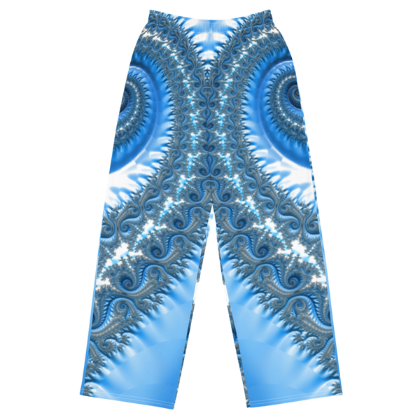 "Fractal Fern" Collection - Fractal Design Unisex Wide Leg Pants ZKoriginal