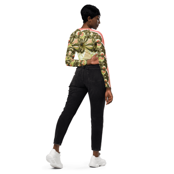 "Wild Lily" Collection - Yoga Long Sleeve Crop Top