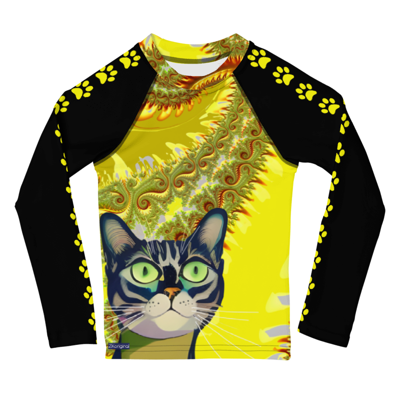 "The Canary" Collection - Cat Face Kids Rash Guard ZKoriginal