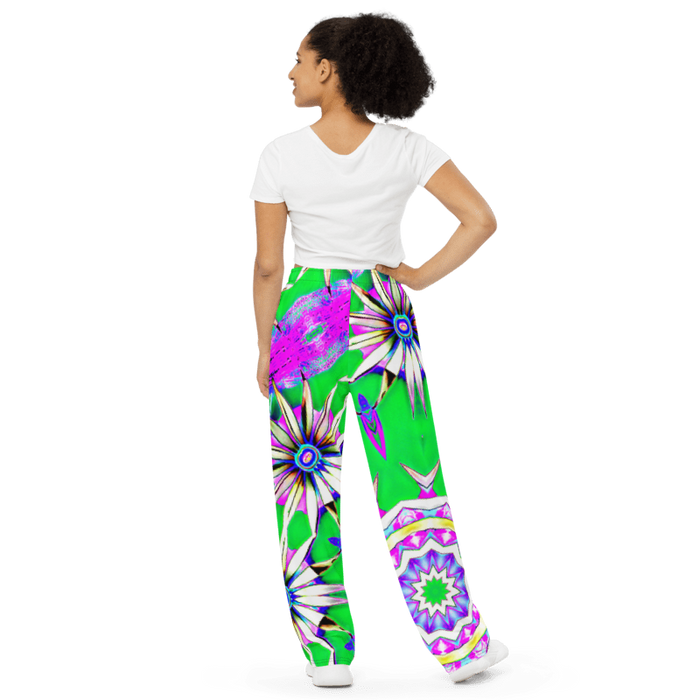 "Electric Bloom" Collection - Designer Unisex Wide Leg Pants