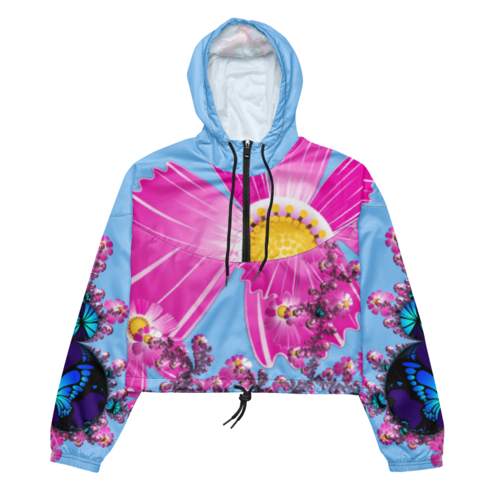 "Mystical Butterfly Bliss" Collection - Women’s Cropped Windbreaker