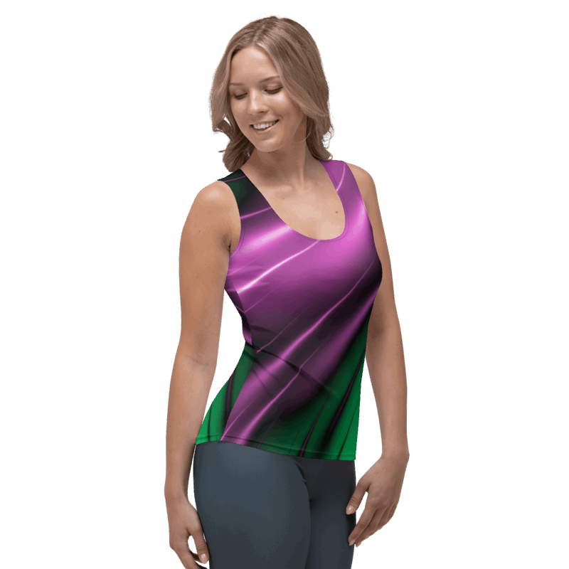 "Aurora Whispers Arctic Chic" Collection - Designer Long Tank Top ZKoriginal