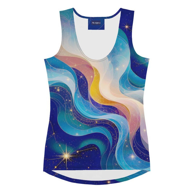 "Coral Tides" Collection - Designer Long Tank Top