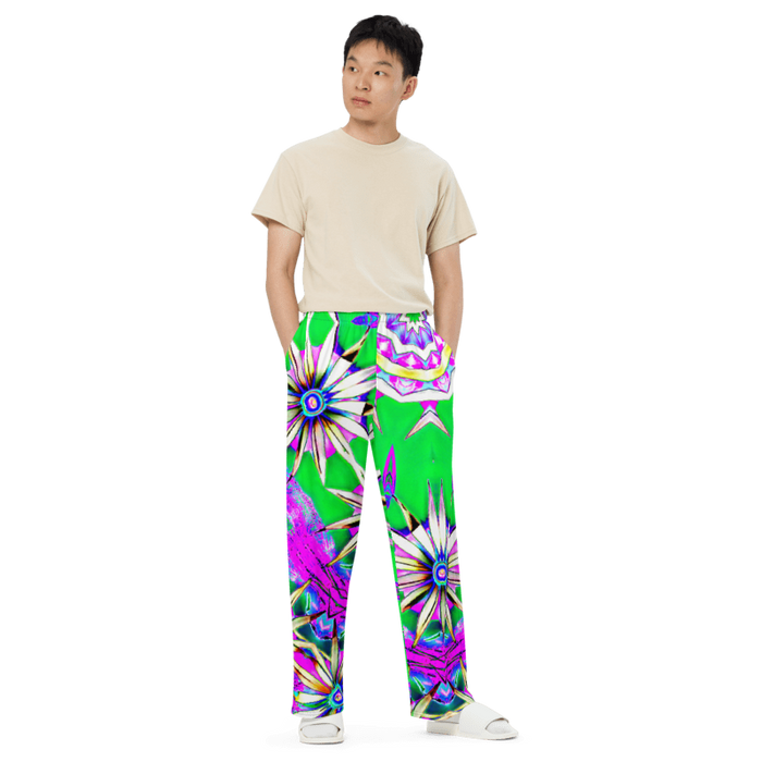 "Electric Bloom" Collection - Designer Unisex Wide Leg Pants