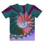 "Spiral Wave Radiant Twist" Collection - Designer Women's T-shirt ZKoriginal