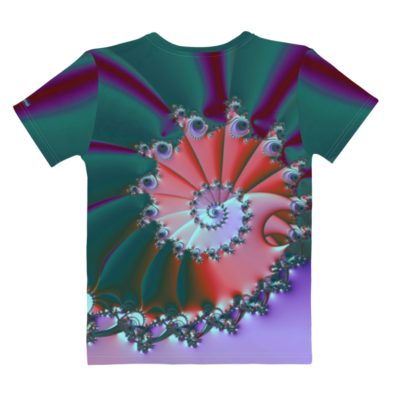 "Spiral Wave Radiant Twist" Collection - Designer Women's T-shirt ZKoriginal