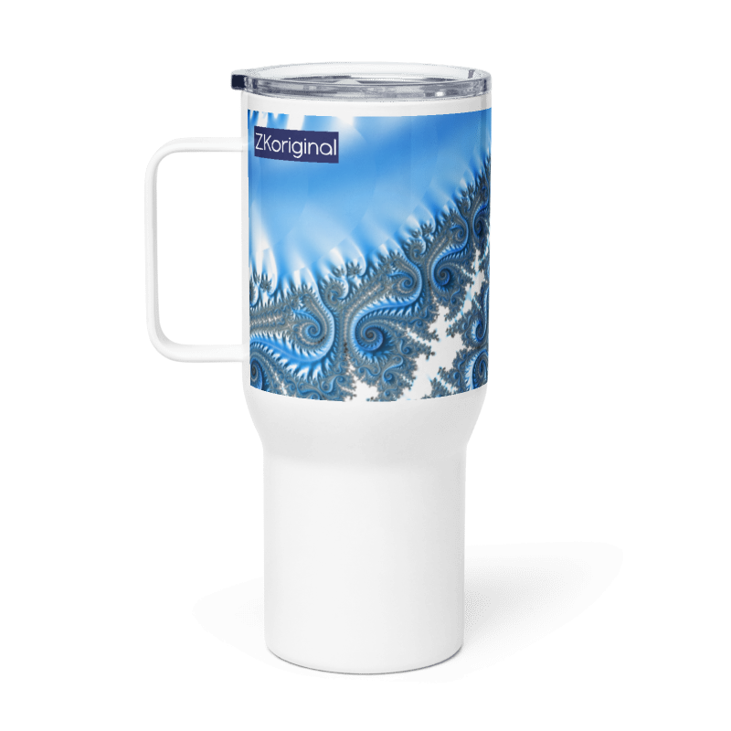 "Fractal Fern" Collection - Travel mug with a handle ZKoriginal