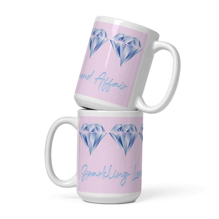 "Sparkling Love Diamond Affair" Collection - White Glossy Mugs ZKoriginal