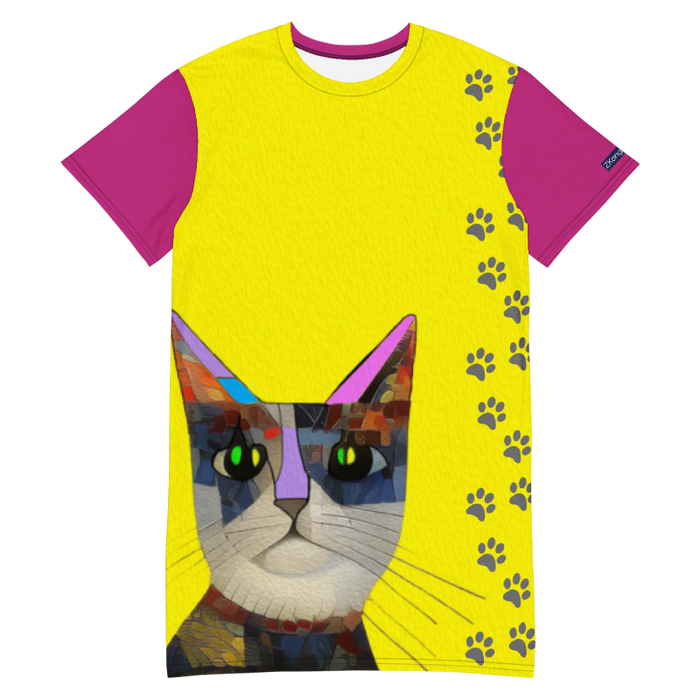 "Cat Lovers" Collection - Cat Face T-shirt Designer Dress ZKoriginal