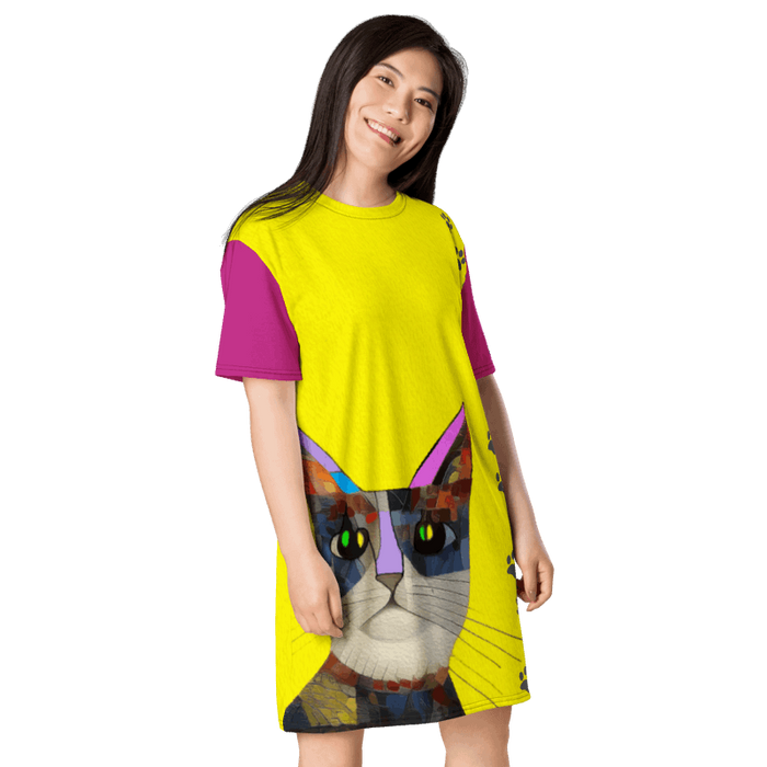 "Cat Lovers" Collection - Cat Face T-shirt Designer Dress ZKoriginal