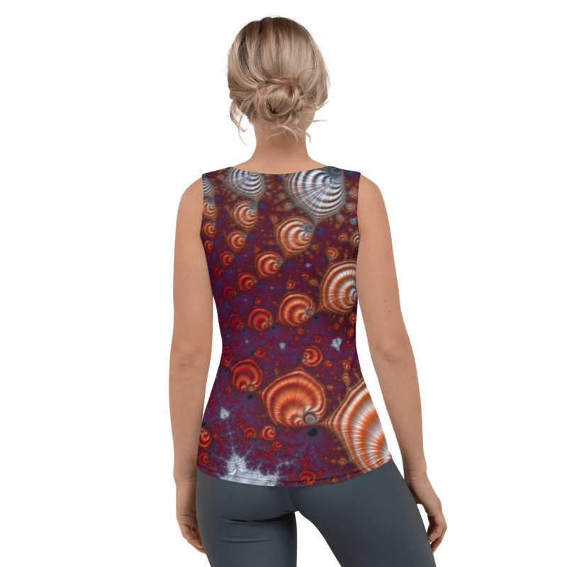 "Fractal Seashell" Collection - Yoga Long Tank Top
