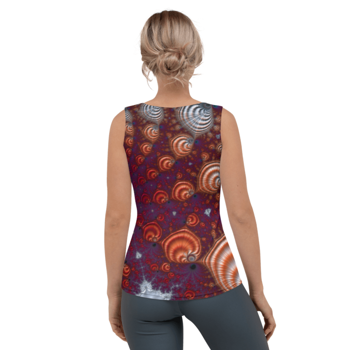 "Fractal Seashell" Collection - Yoga Long Tank Top