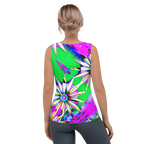 "Electric Bloom" Collection - Designer Long Tank Top