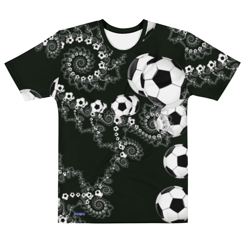 "Galactic Offside" Collection - Fractal Soccer Ball Men's T-shirt