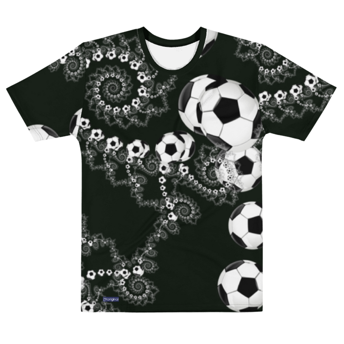 "Galactic Offside" Collection - Fractal Soccer Ball Men's T-shirt