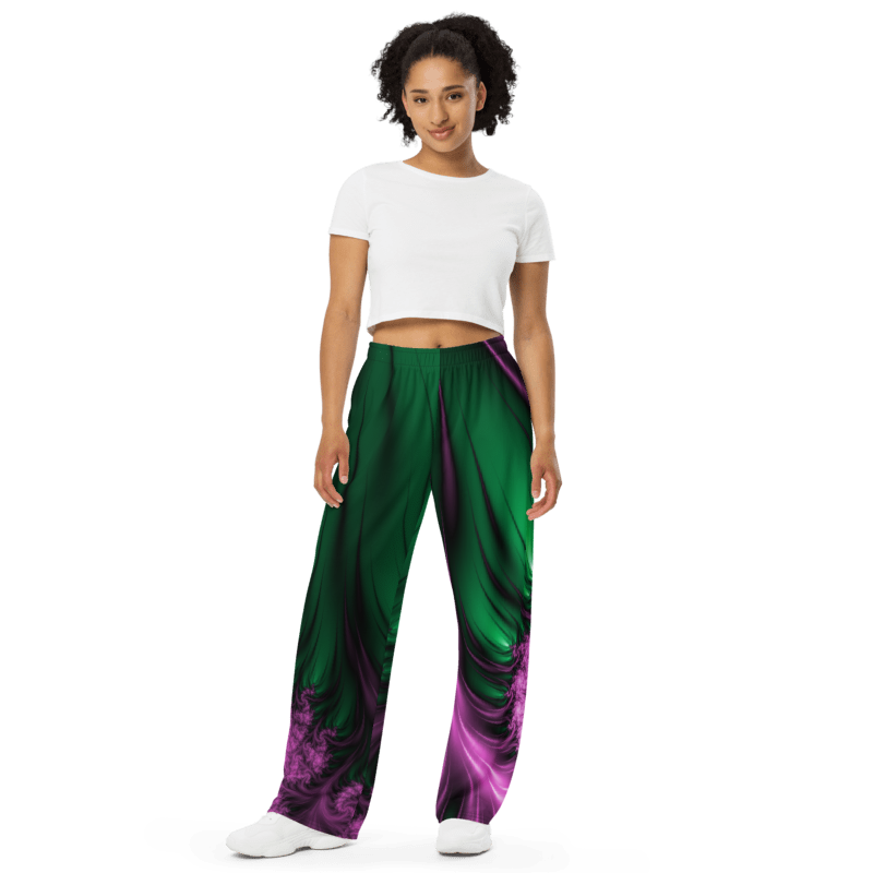 "Aurora Whispers Arctic Chic" Collection - Unisex Designer Wide Leg Pants ZKoriginal