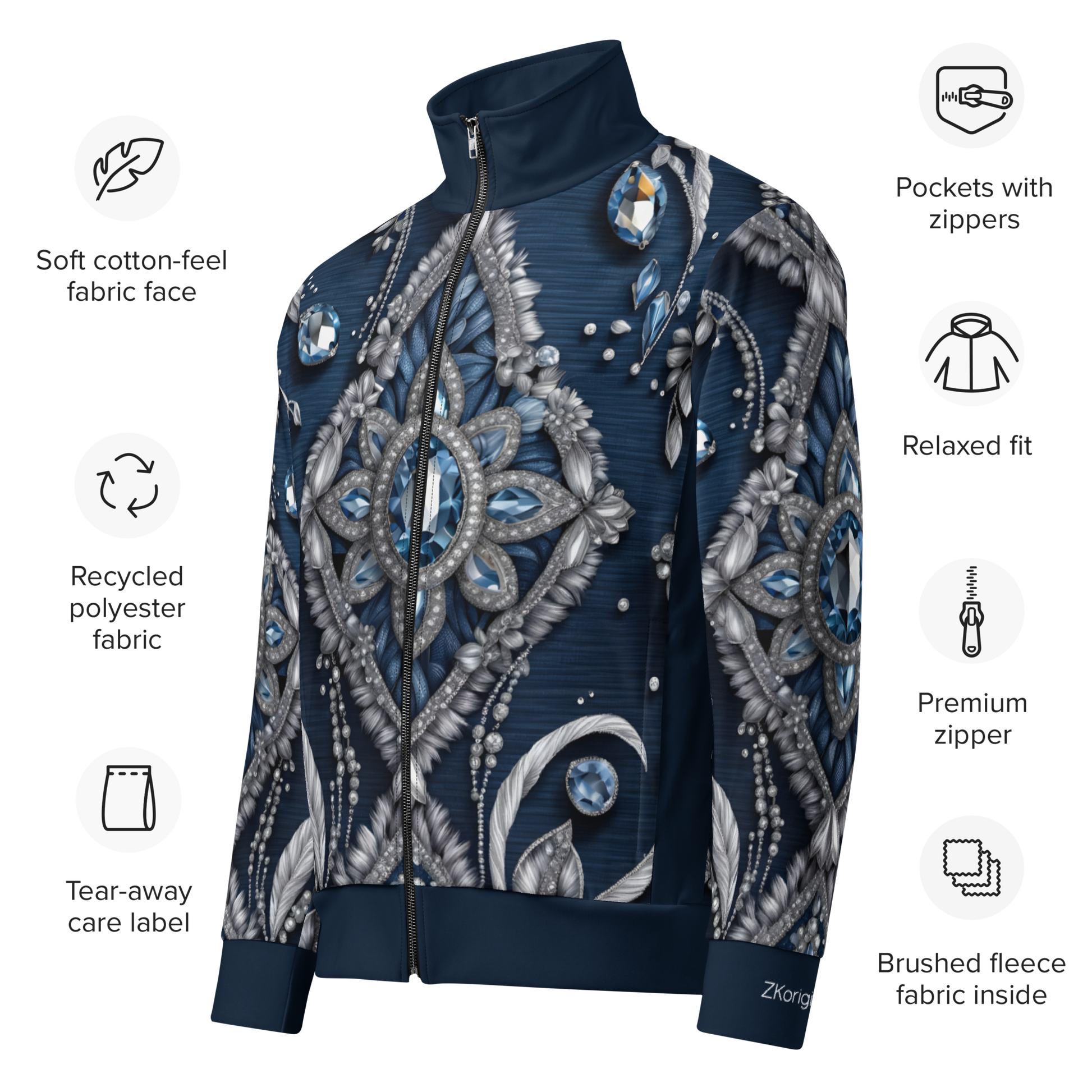 "Denim and Diamonds" Collection - Unisex Track Jacket