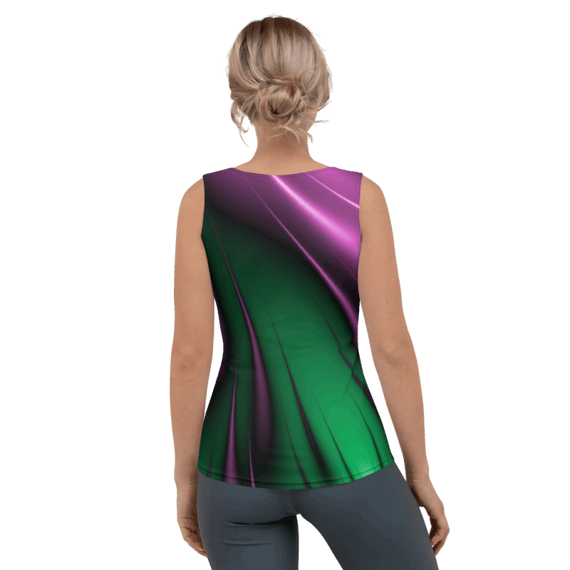 "Aurora Whispers Arctic Chic" Collection - Designer Long Tank Top ZKoriginal