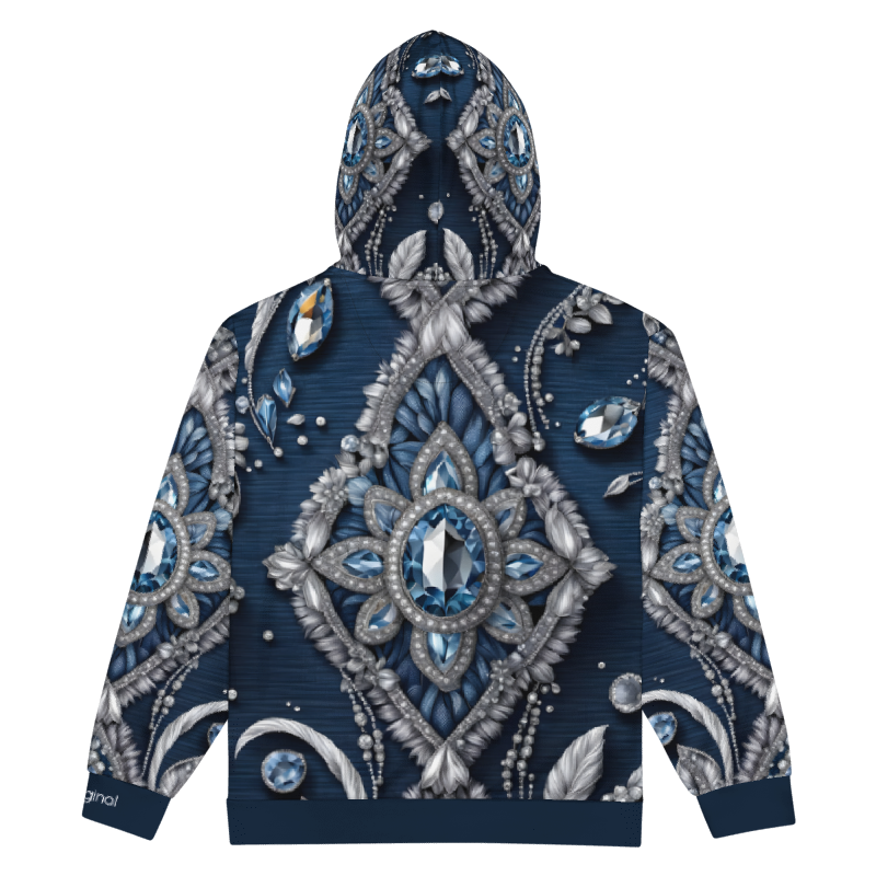 Denim & Diamonds – Designer Unisex Zip Hoodie | ZKoriginal