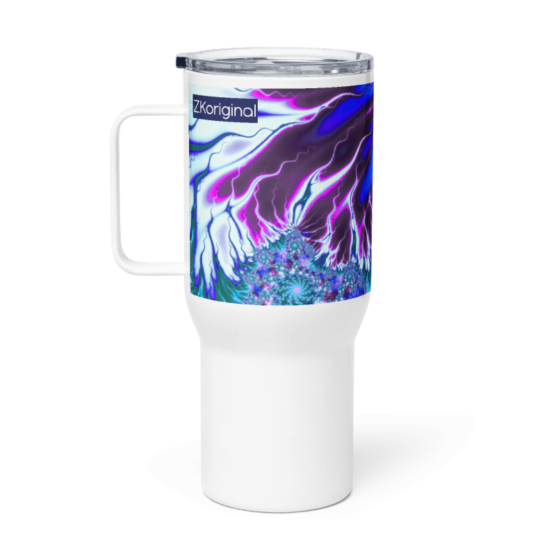 "Flames of Color" Collection - Travel mug with a handle ZKoriginal