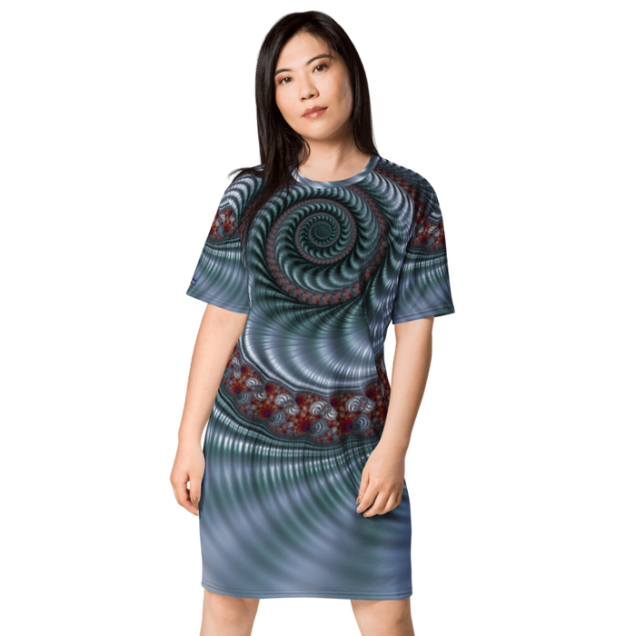 "Fractal Seashell" Collection - Designer T-shirt dress