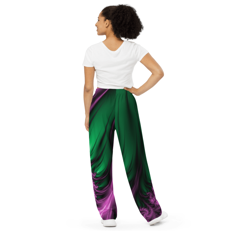 "Aurora Whispers Arctic Chic" Collection - Unisex Designer Wide Leg Pants ZKoriginal