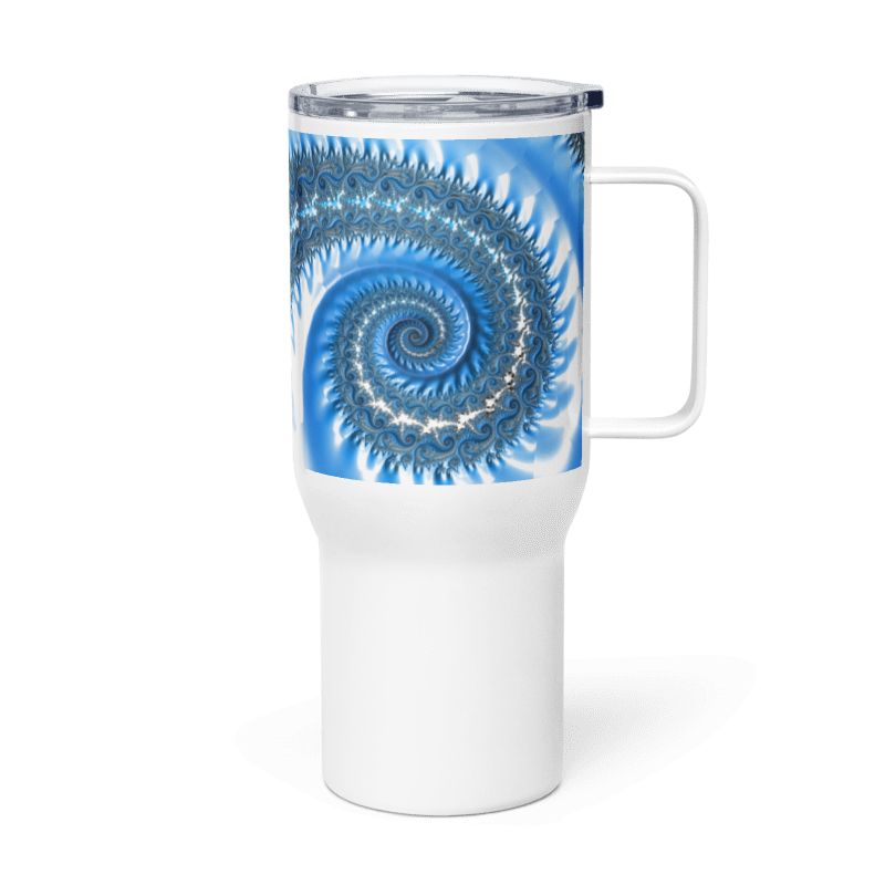 "Fractal Fern" Collection - Travel mug with a handle ZKoriginal