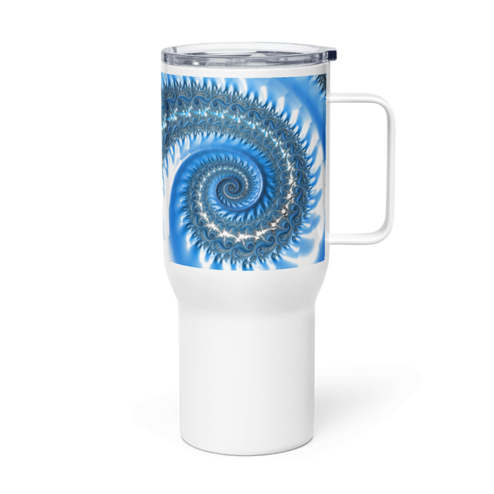 "Fractal Fern" Collection - Travel mug with a handle ZKoriginal
