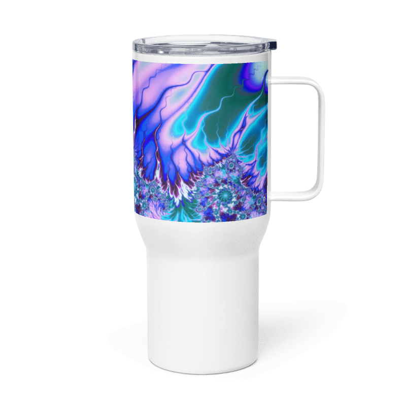 "Flames of Color" Collection - Travel mug with a handle ZKoriginal