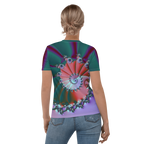 "Spiral Wave Radiant Twist" Collection - Designer Women's T-shirt ZKoriginal
