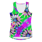 "Electric Bloom" Collection - Designer Long Tank Top