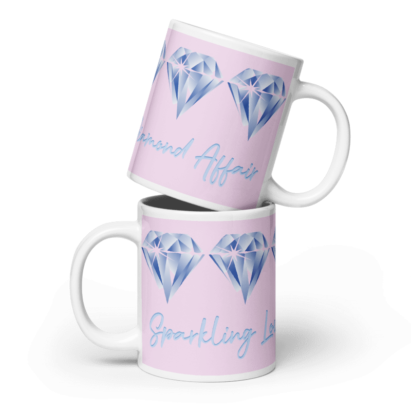 "Sparkling Love Diamond Affair" Collection - White Glossy Mugs ZKoriginal